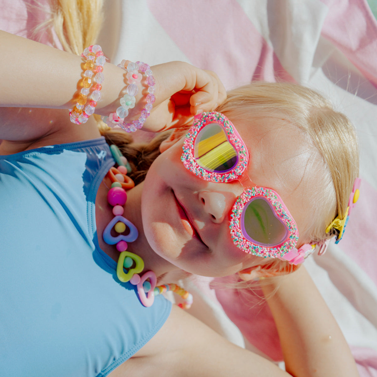 Bling2o Sprinkle Heart Swim Goggles - Sugar Coated Sweetheart