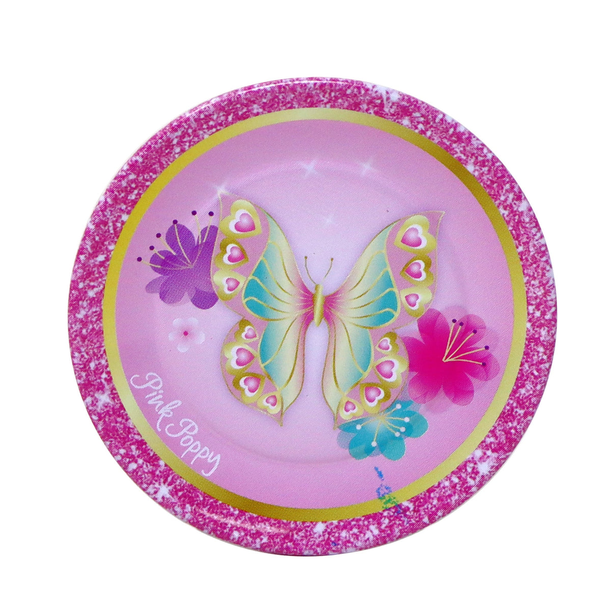 Pink Poppy Unicorn Rainbow 15 pc Tin Tea Set in Carry Case