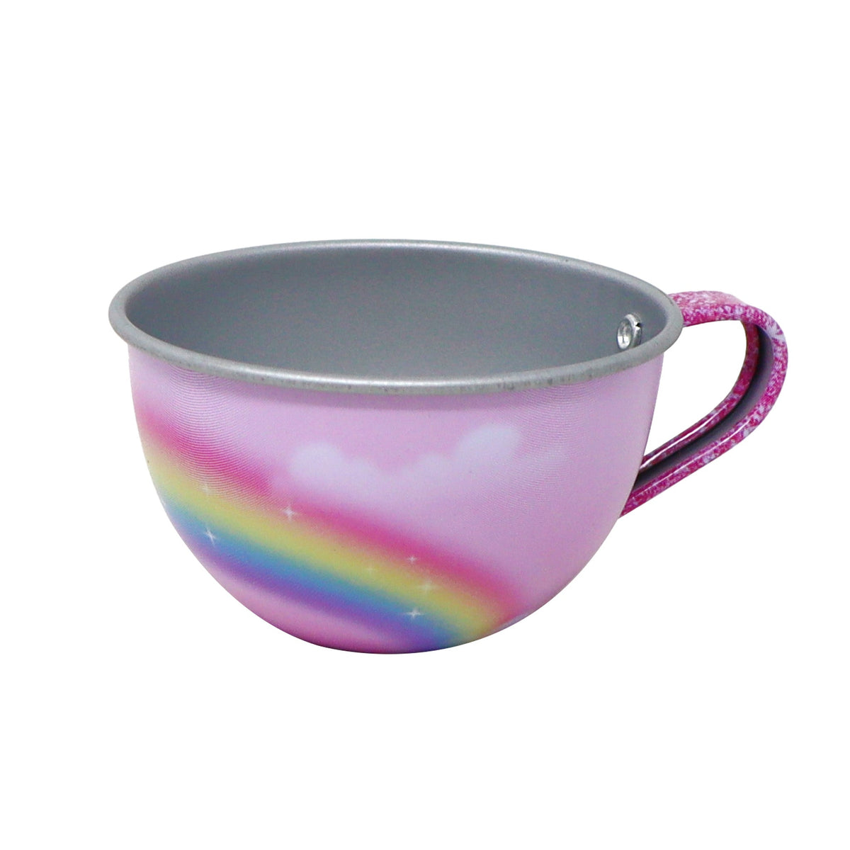 Pink Poppy Unicorn Rainbow 15 pc Tin Tea Set in Carry Case