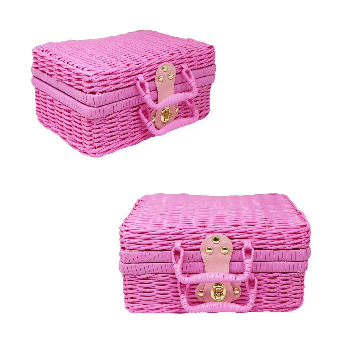 Pink Poppy Mermaid 15pc Tin Tea Set in Basket