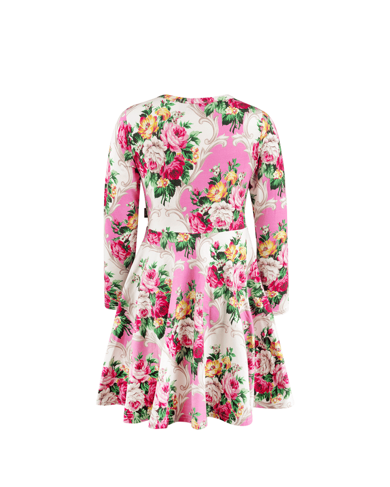 Rock Your Baby rosette long sleeve waisted dress