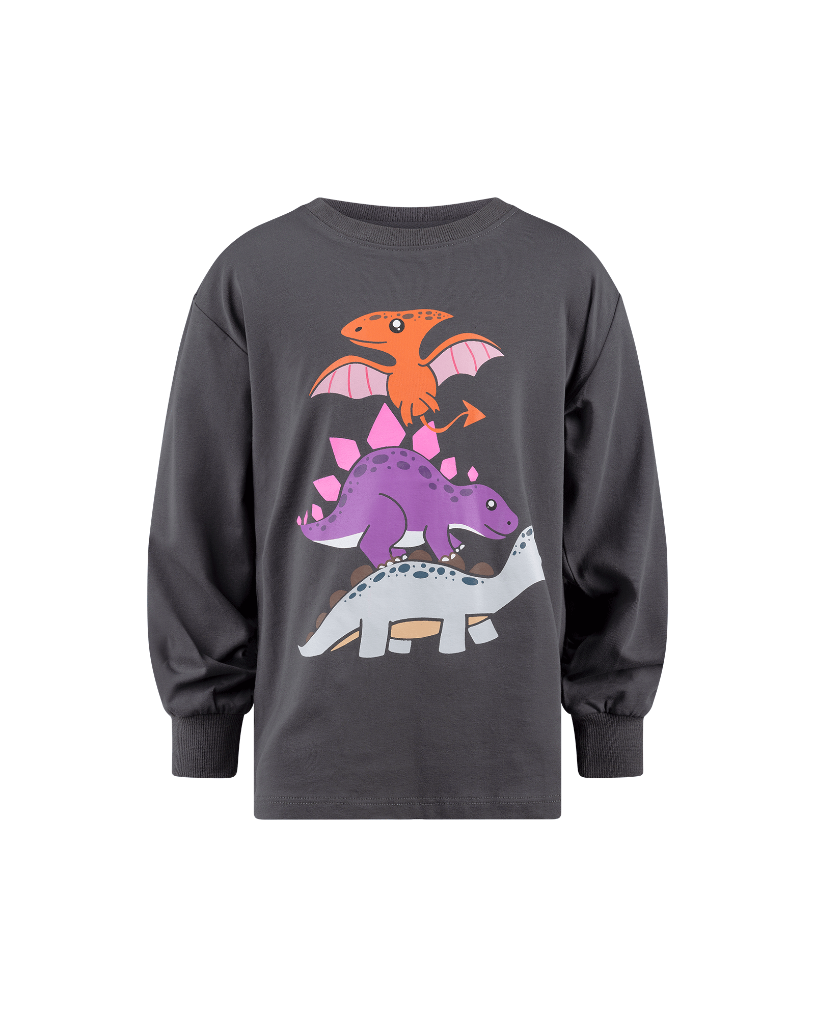 Rock your baby dino stack long sleeve tee