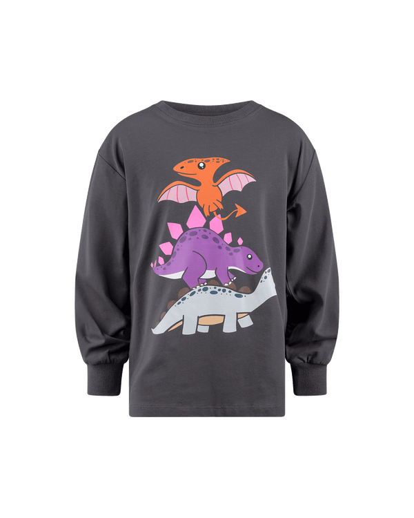 Rock your baby dino stack long sleeve tee