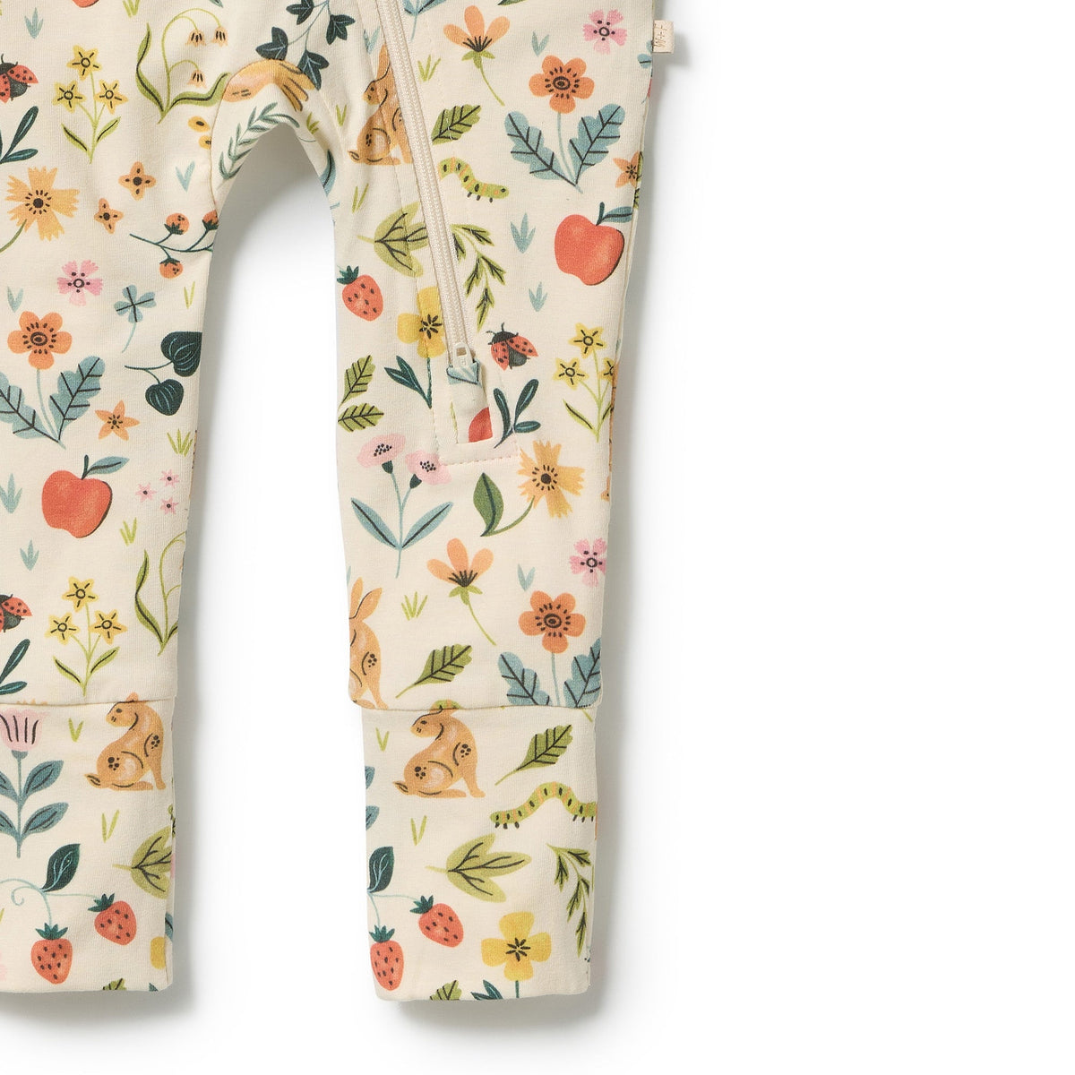 Wilson & Frenchy Summer Garden Organic Zipsuit with Feet