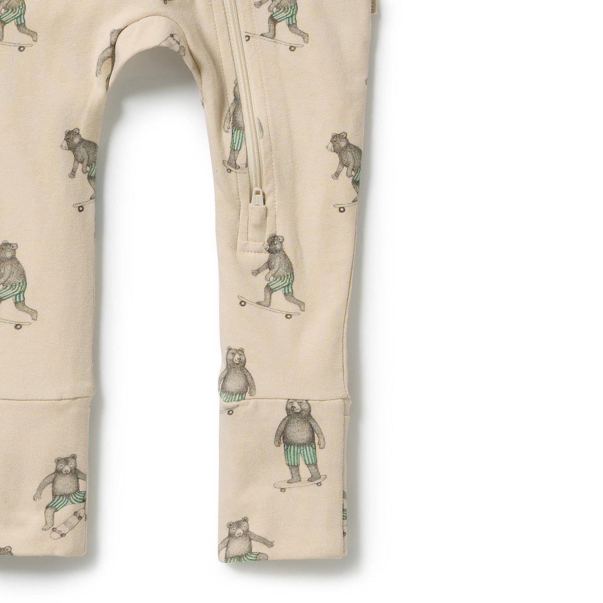 Wilson & Frenchy Skater Club Organic Zipsuit with Feet