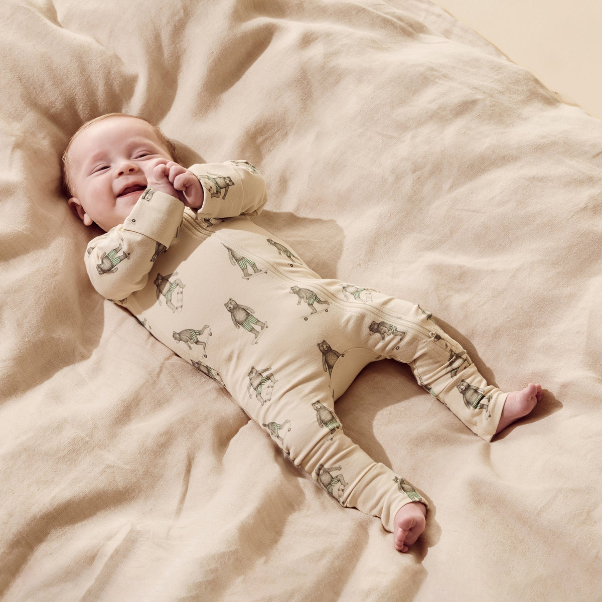 Wilson & Frenchy Skater Club Organic Zipsuit with Feet
