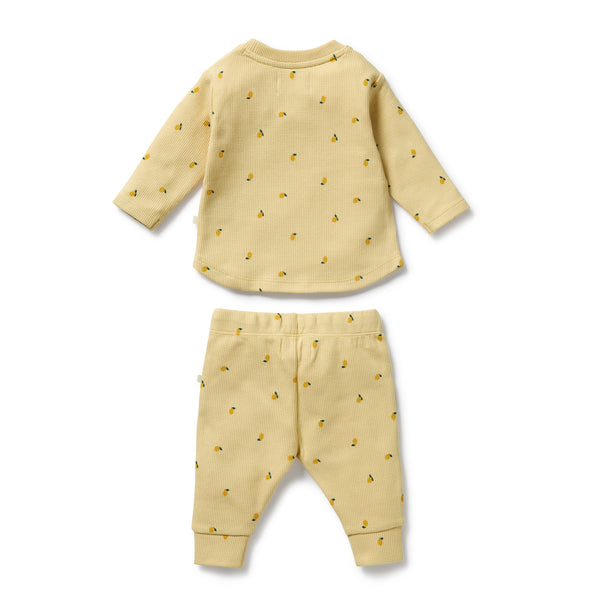 Wilson & Frenchy Organic Cotton Waffle Set in Little Lemon