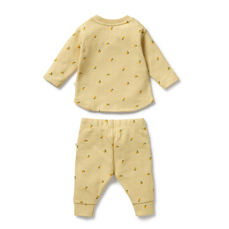 Wilson & Frenchy Organic Cotton Waffle Set in Little Lemon