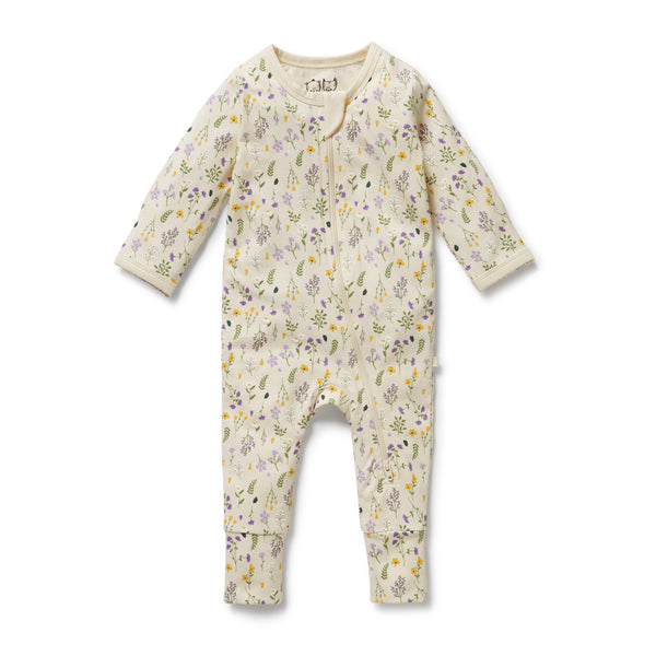 Wilson & Frenchy Organic Cotton Jersey Zipsuit in Bella Floral