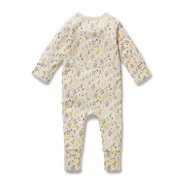 Wilson & Frenchy Organic Cotton Jersey Zipsuit in Bella Floral