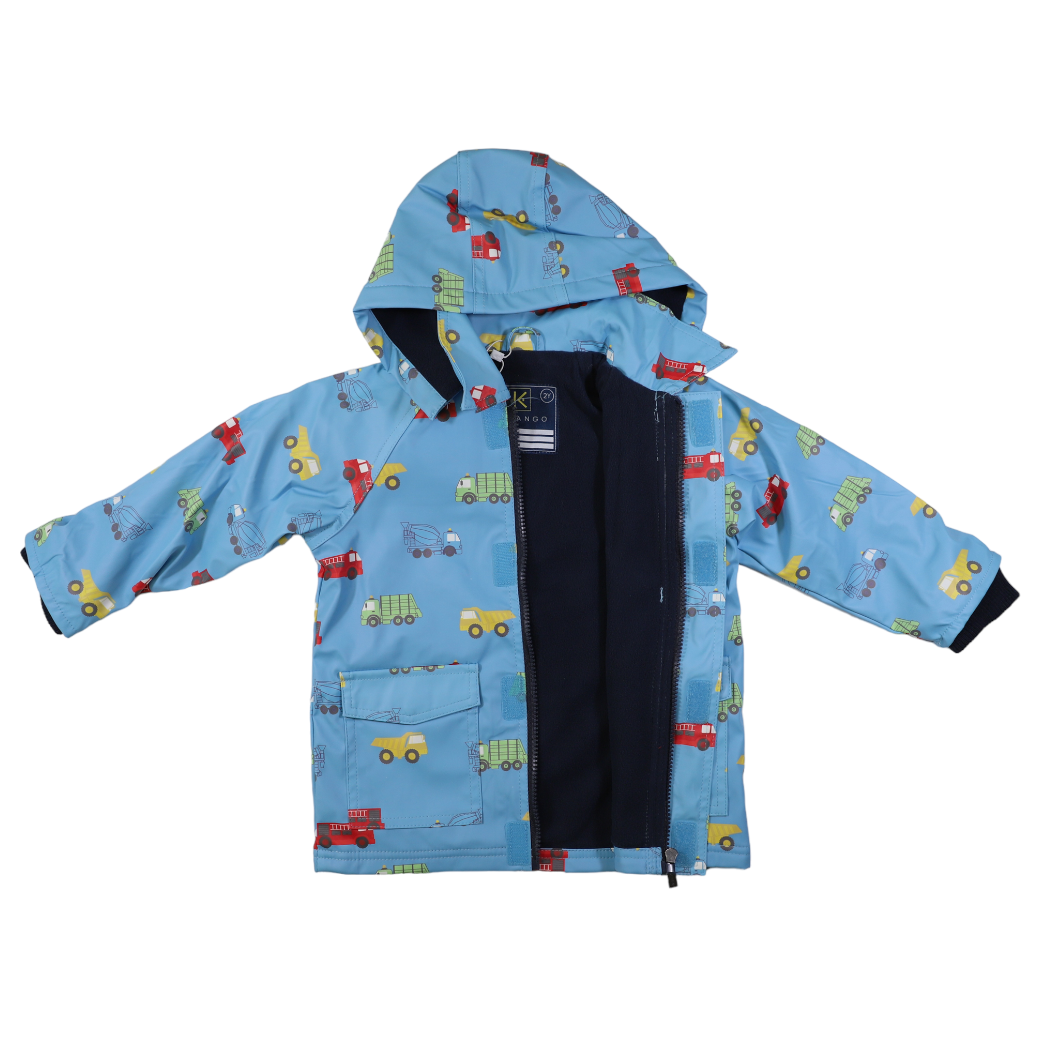 Korango trucks polar fleece raincoat in blue