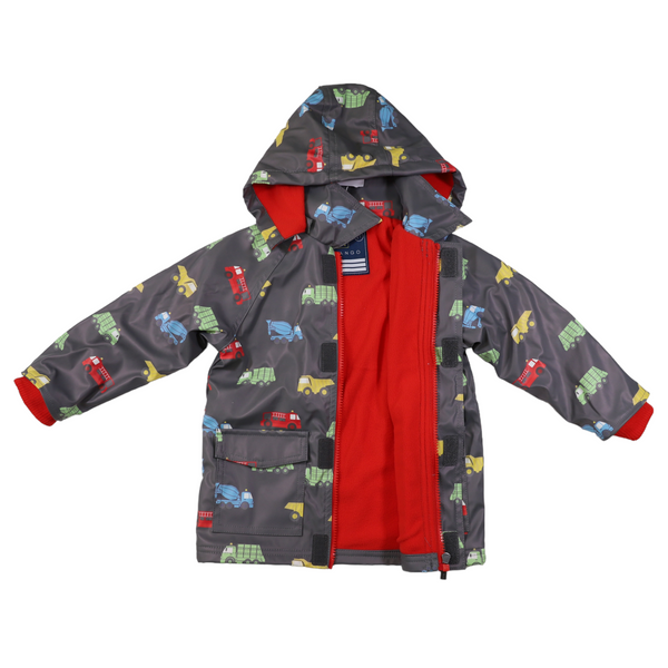 Korango trucks polar fleece raincoat charcoal in grey