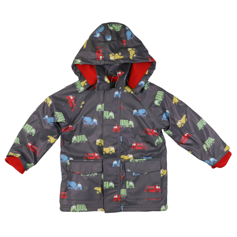 Korango trucks polar fleece raincoat charcoal in grey