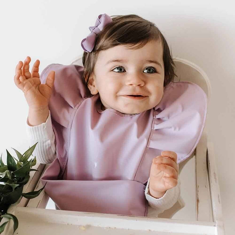 Snuggle Honey Lavender Frill Snuggle Bib