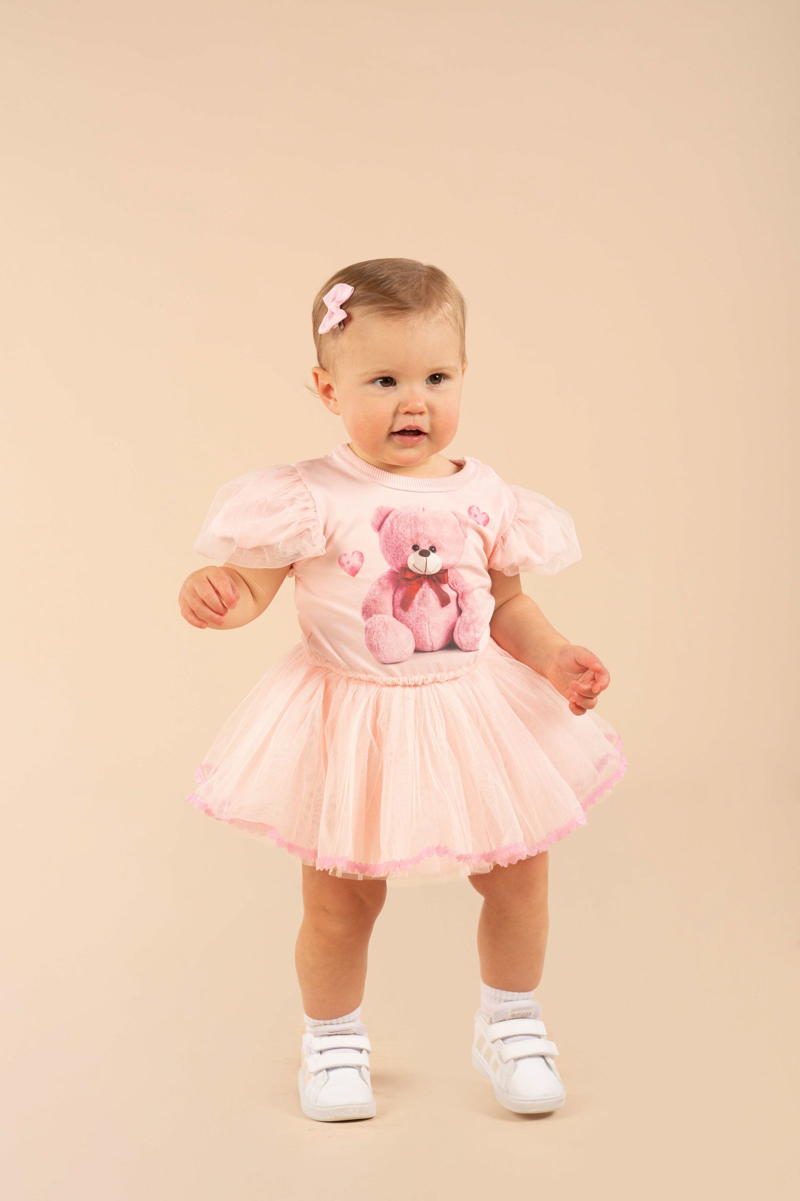 Rock Your Baby teddy baby Circus Dress in Pink