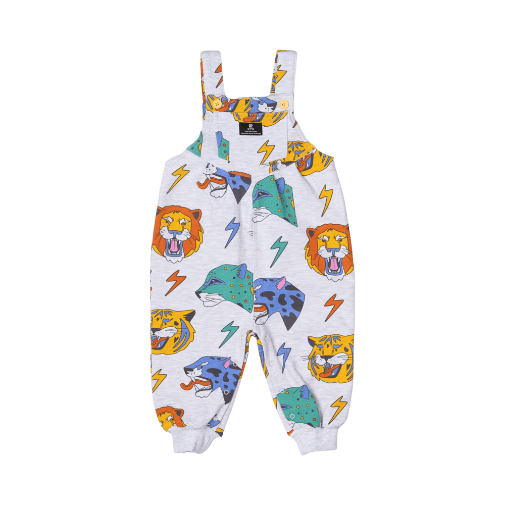 Rock your baby Electric Marle Overalls in grey marle