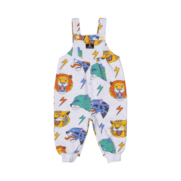Rock your baby Electric Marle Overalls in grey marle