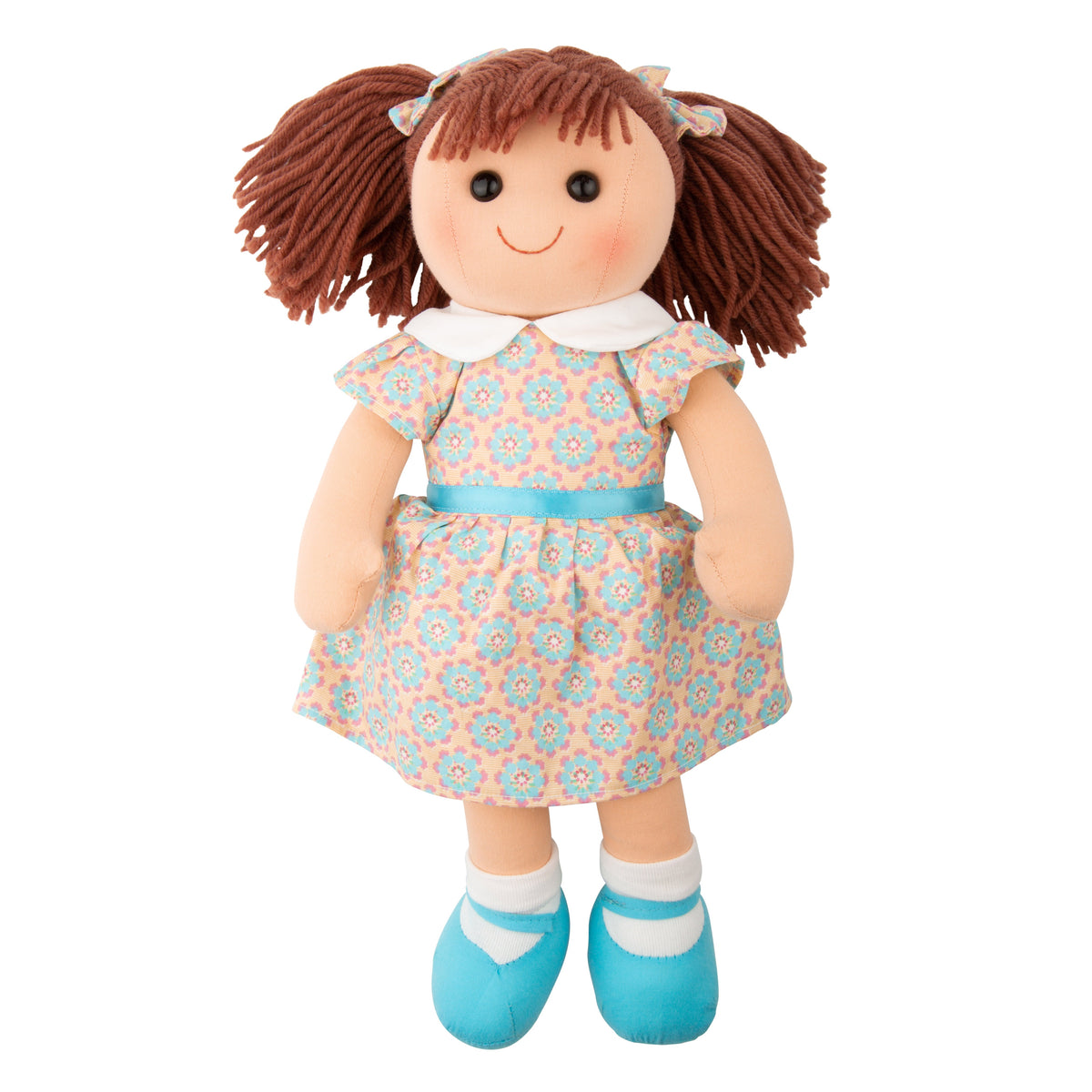 Hopscotch Evie Doll - Yellow & Aqua Dress
