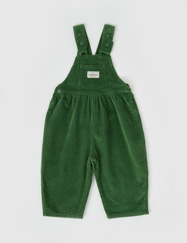 Goldie & Ace Sammy Corduroy Overalls Alpine in Green