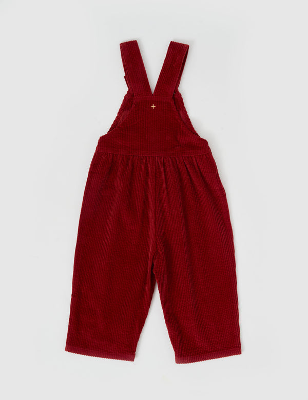 Goldie & Ace Sammy Corduroy Overalls Brick Burgundy