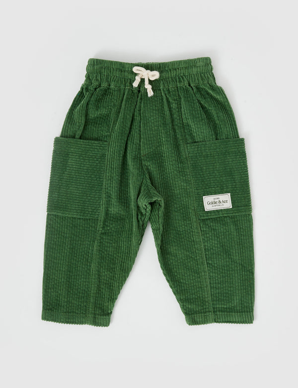 Goldie & Ace Kit Corduroy Pocket Pant Alpine in Green