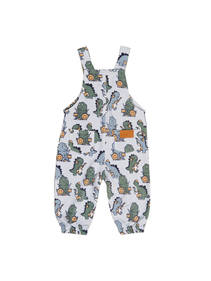 Huxbaby Dino Band Overall Slate in Blue