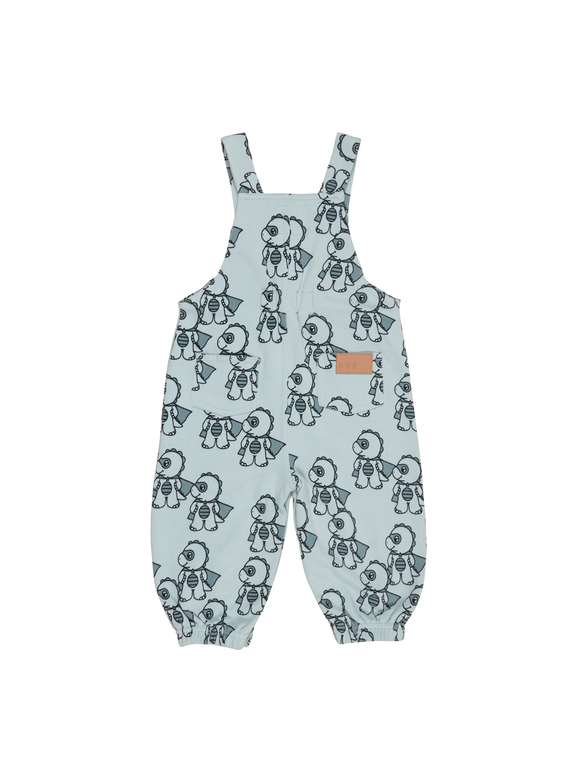 Huxbaby Dino Hero Terry Overalls Slate in Multi
