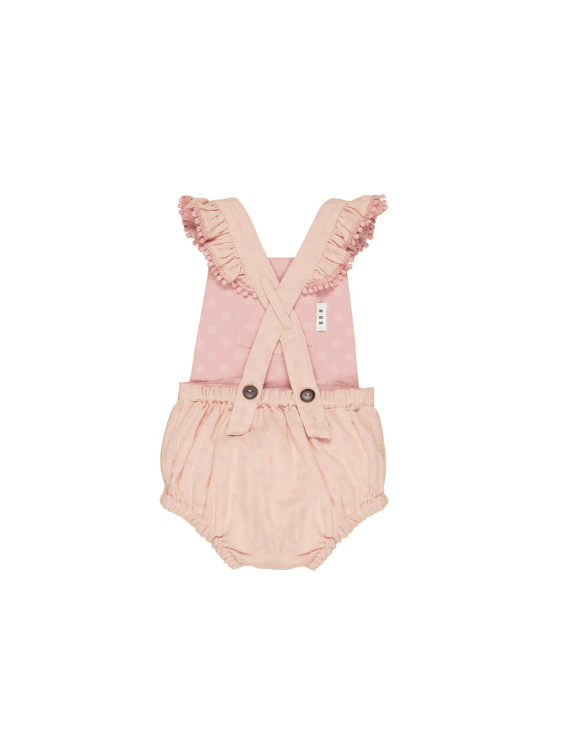 Huxbaby Reversible Playsuit Dusty Rose and Sunkiss in Multi