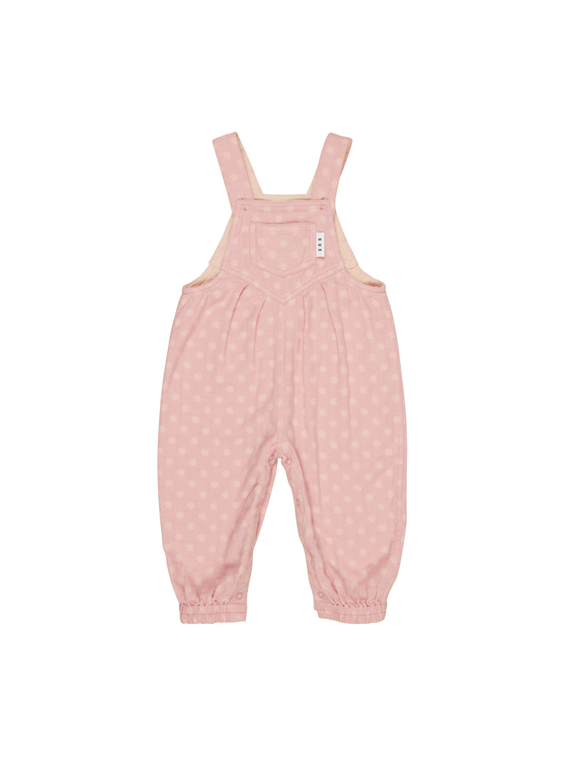 Huxbaby daisy Reversible Overalls Dusty Rose and Sunkiss in Multi