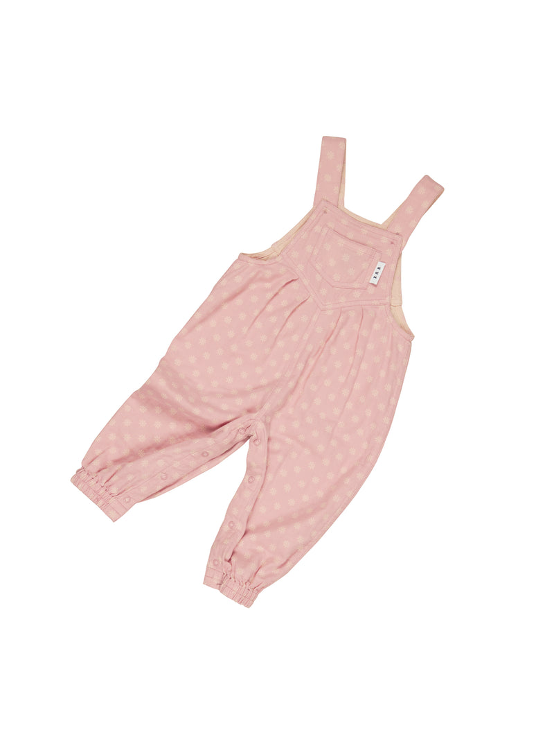 Huxbaby daisy Reversible Overalls Dusty Rose and Sunkiss in Multi