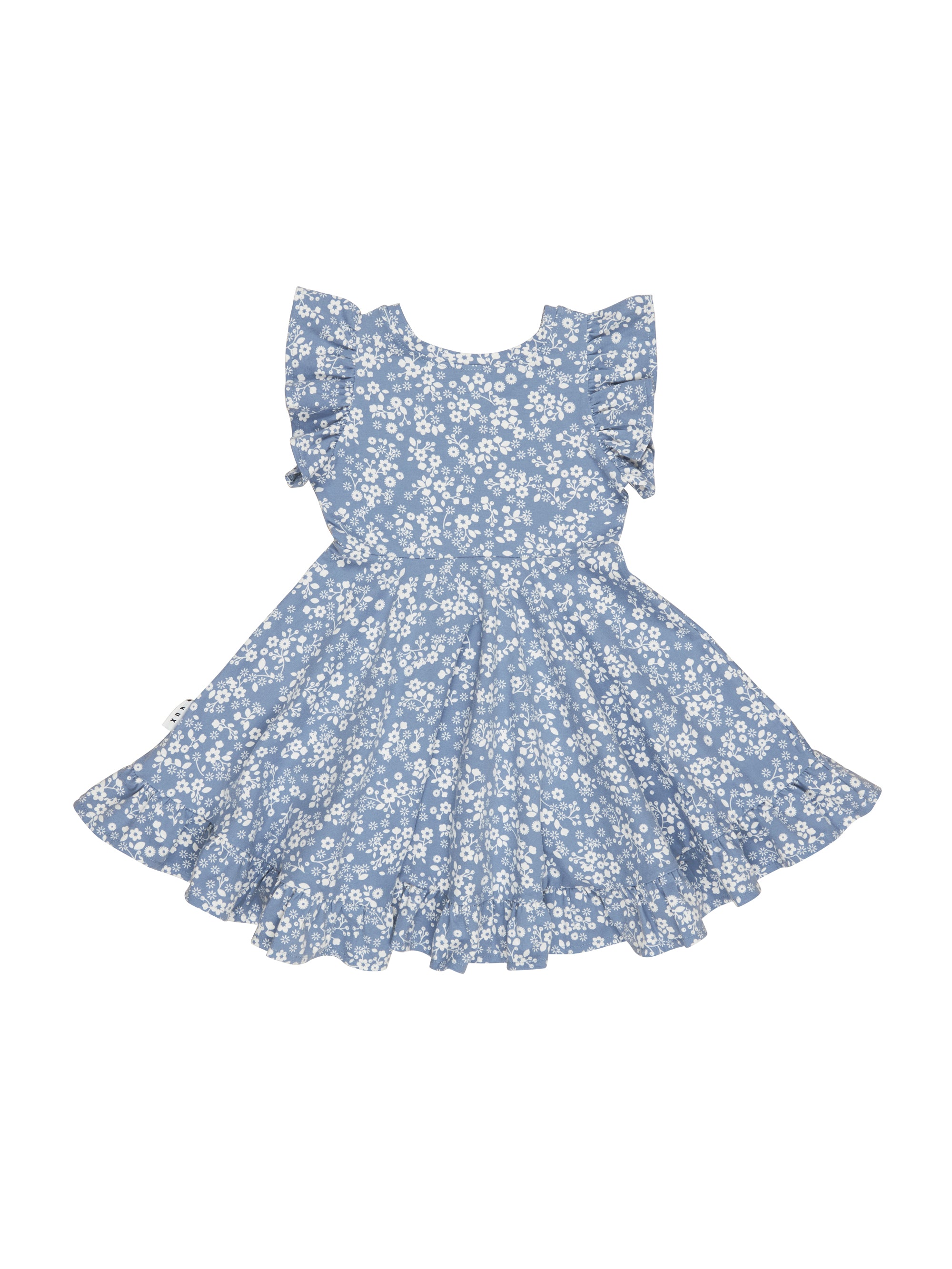 Huxbaby Floral Lake Swing Dress Lake in Blue