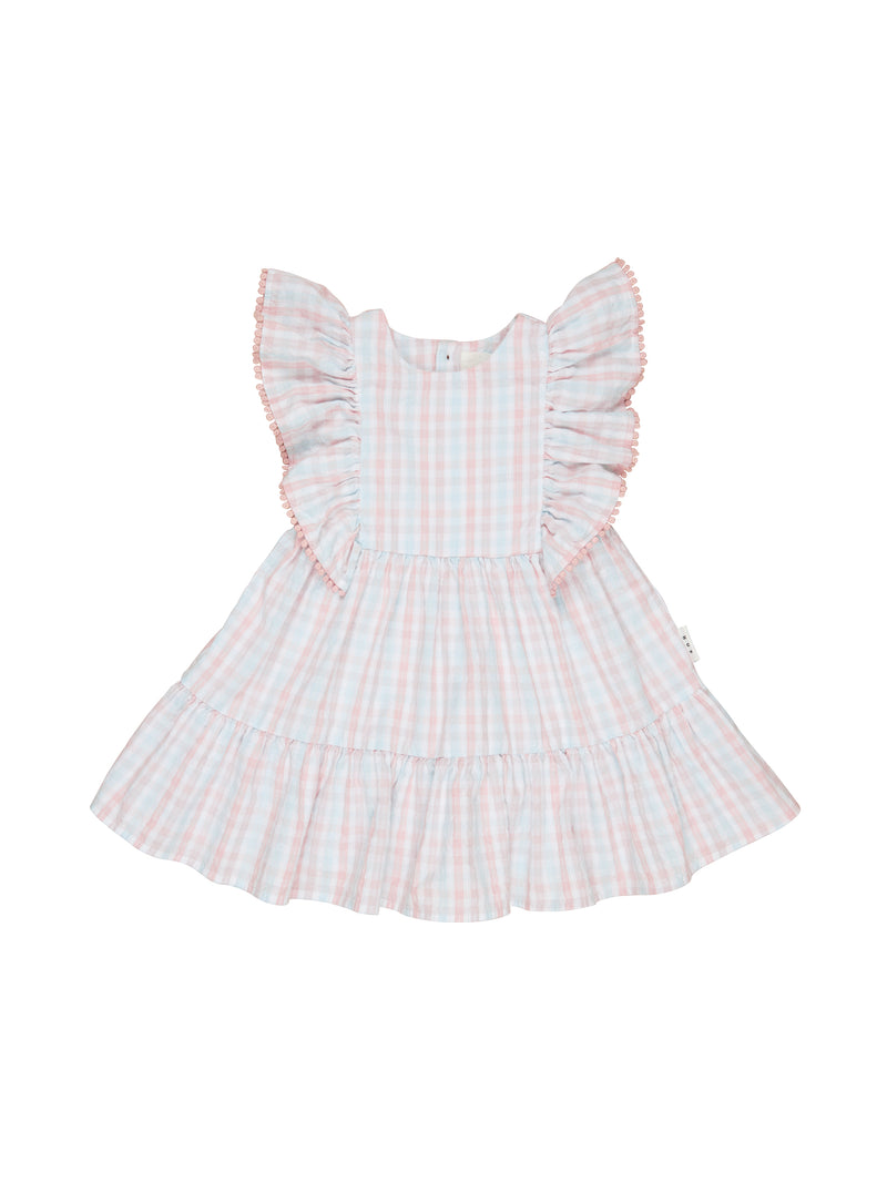 Huxbaby Jewel Check Dress in Multi