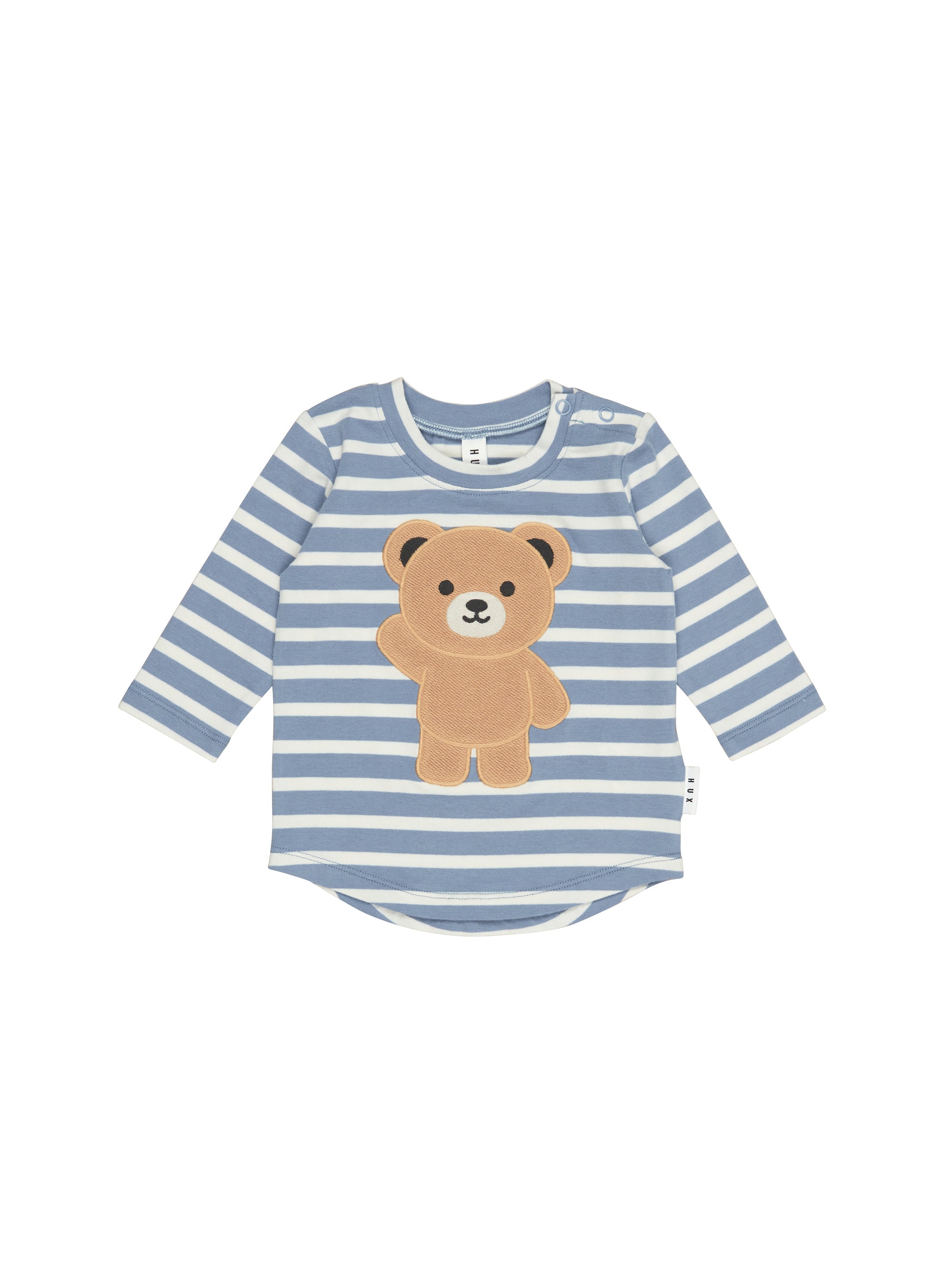 Huxbaby Hello Hux Stripe Top Lake in Blue