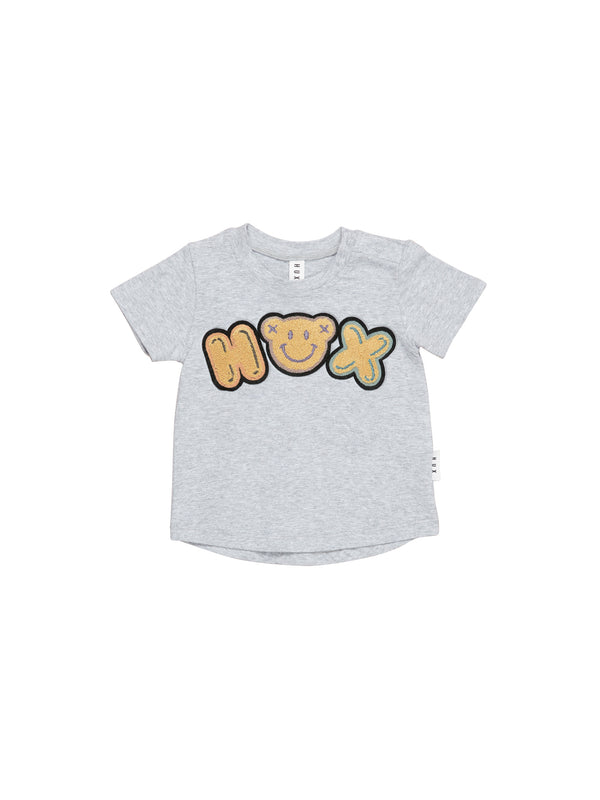 Huxbaby Hux Badge T-Shirt Light Grey Marle in Grey