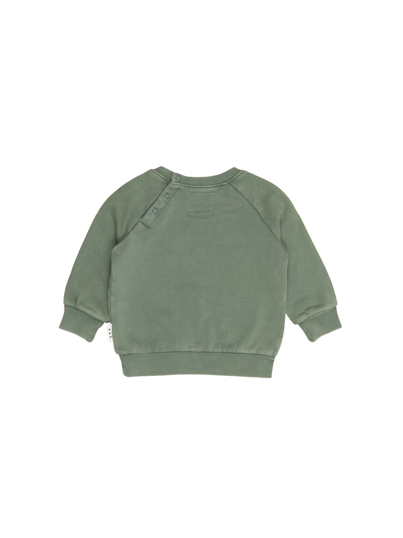 Huxbaby Dino Star Sweatshirt in Green