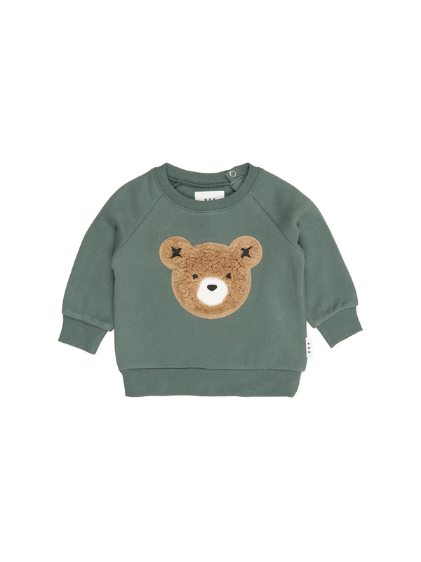 Huxbaby light spruce furry Huxbear Sweatshirt in Green