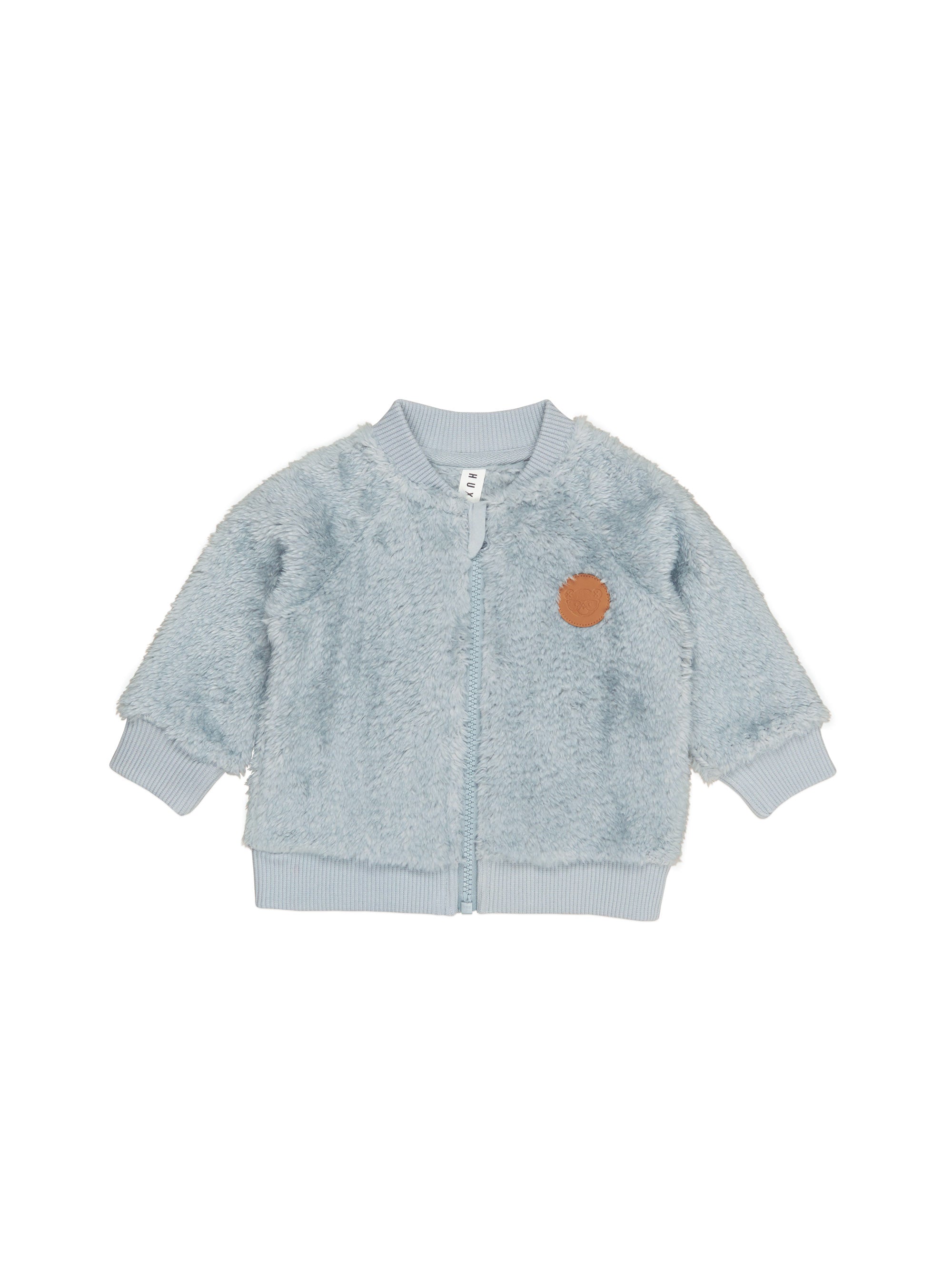 Huxbaby Dino Star Fur Jacket Dusty Blue