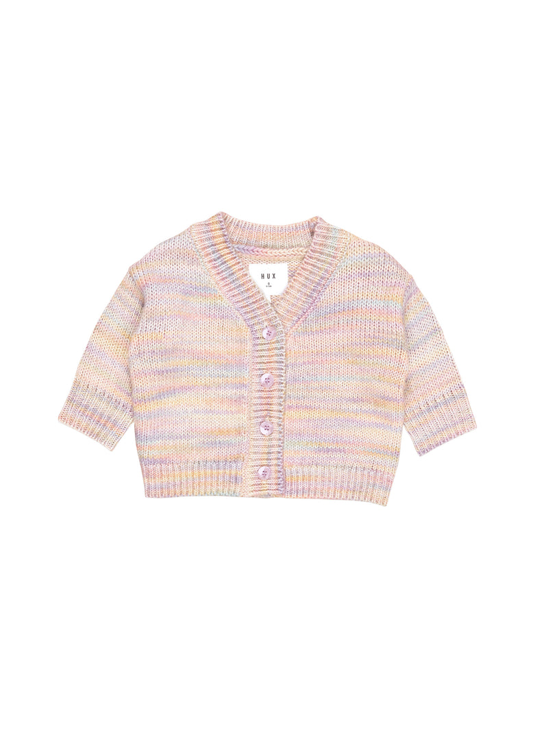 Huxbaby Rainbow Boxy Cardi in Rainbow Multi