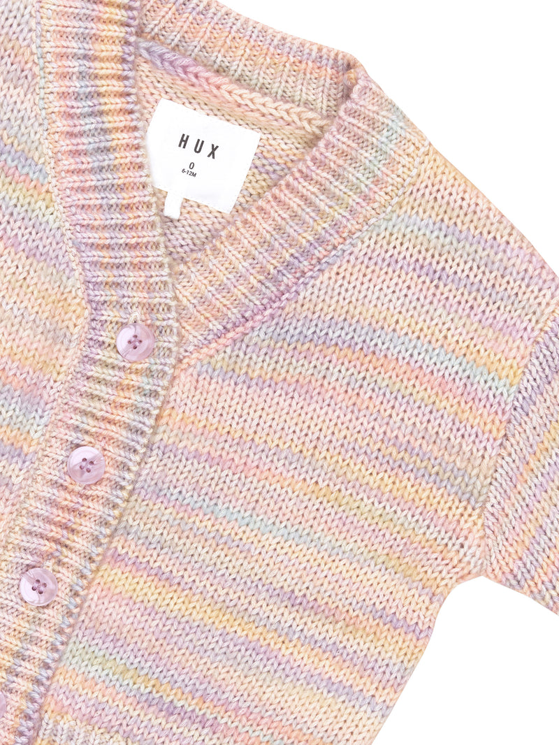 Huxbaby Rainbow Boxy Cardi in Rainbow Multi – Kids of Eltham