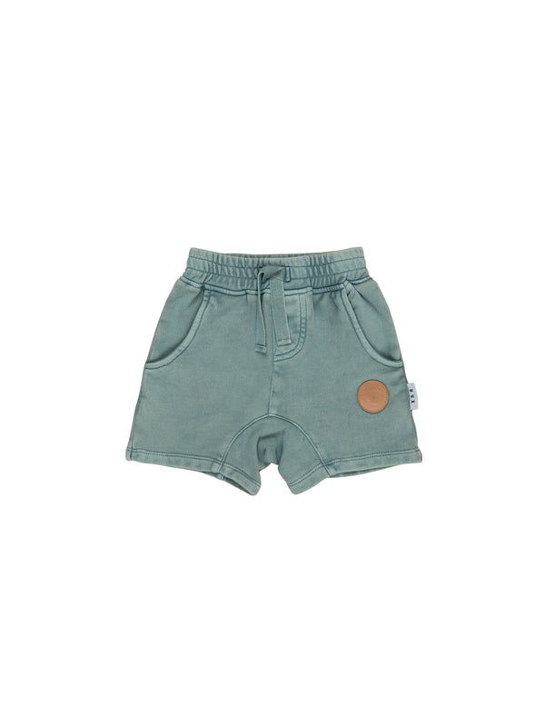Huxbaby Vintage Slate Slouch Shorts in green