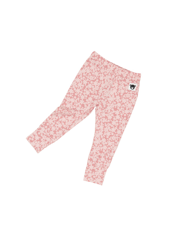 Huxbaby Smile Floral Legging Dusty Rose in Pink