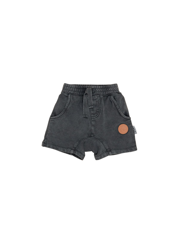 Huxbaby Vintage Black Slouch Shorts in Black