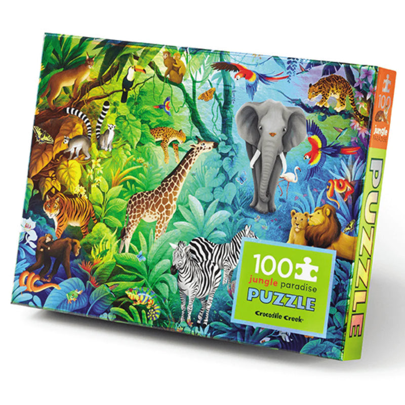 Crocodile Creek Holographic Puzzle 100pc - Jungle Paradise