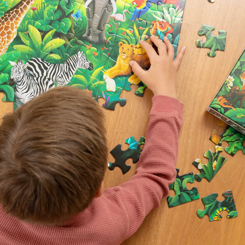 Crocodile Creek Holographic Puzzle 100pc - Jungle Paradise