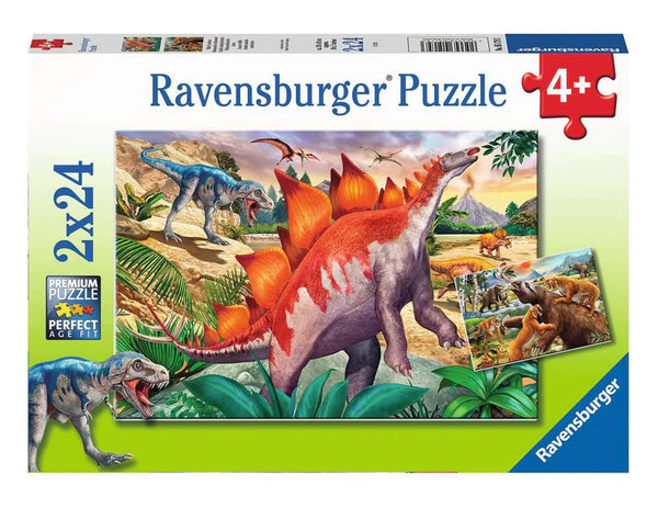 Ravensburger 2x24pc Puzzle - Jurassic Wildlife