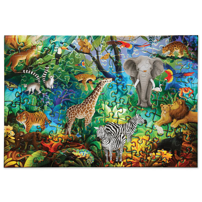 Crocodile Creek Holographic Puzzle 100pc - Jungle Paradise