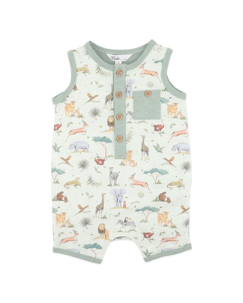SWAY PRINT ELEPHANT ROMPER