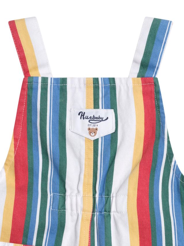 Huxbaby vintage stripe overall in multi colours