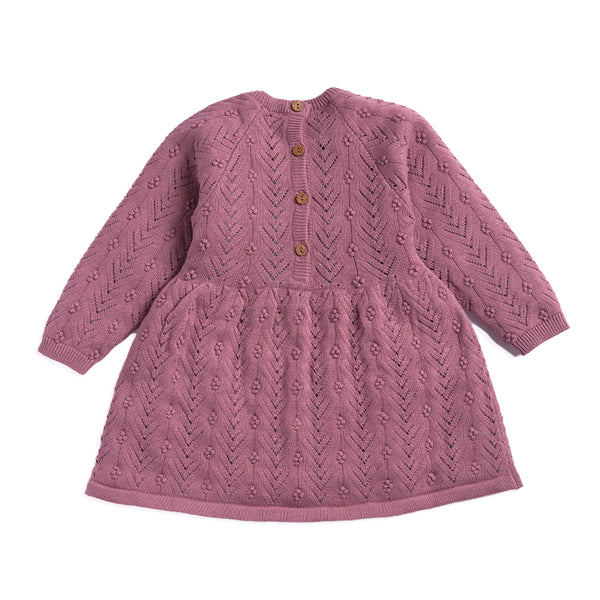 Tiny Twig Berry Knit Dress in Rose