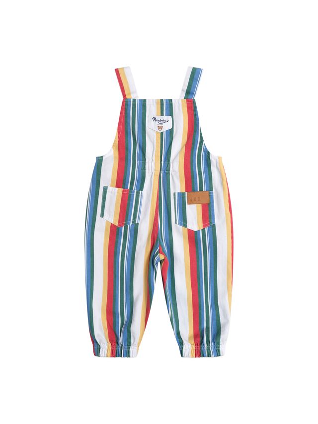 Huxbaby vintage stripe overall in multi colours